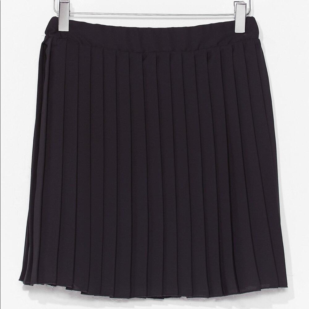 Nasty Gal - Pleat Don't Go High waist Mini Skirt In Black